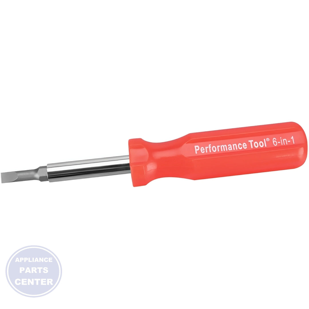 PERFORMANCE TOOL 6-IN-1 SCREWDRIVER - Installation in General Electric model, showcasing versatile usage
