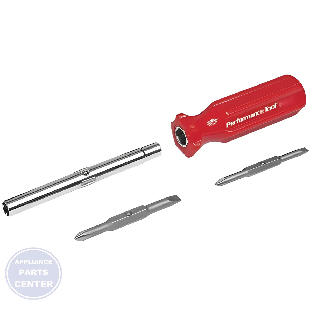 PERFORMANCE TOOL 6-IN-1 SCREWDRIVER - Installation in General Electric model, showcasing versatile usage