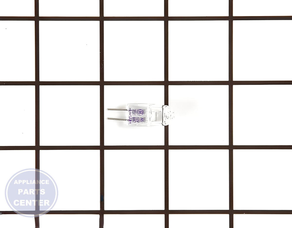 GE HALOGEN LAMP 20W 12V G4 BASE - Main view showing bright illumination for GE appliances