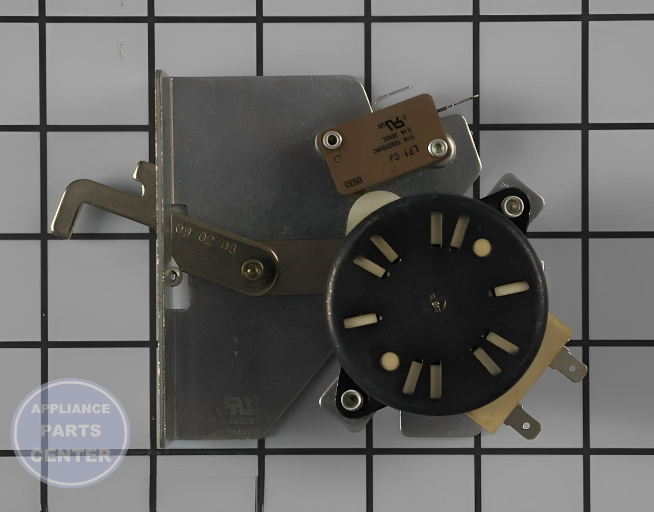 GE Door Lock Motor and Switch Assembly WB02K10136 - Main view showing sturdy latch for GE/Kenmore models