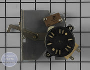 GE Door Lock Motor and Switch Assembly WB02K10136 - Main view showing sturdy latch for GE/Kenmore models