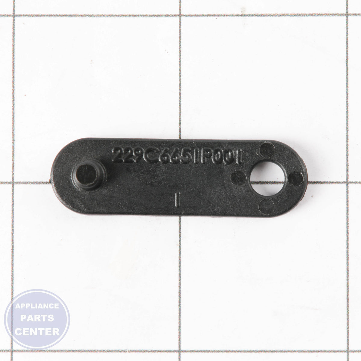 DOOR LINER PLUG WB02X32816 - Side view with precise measurements