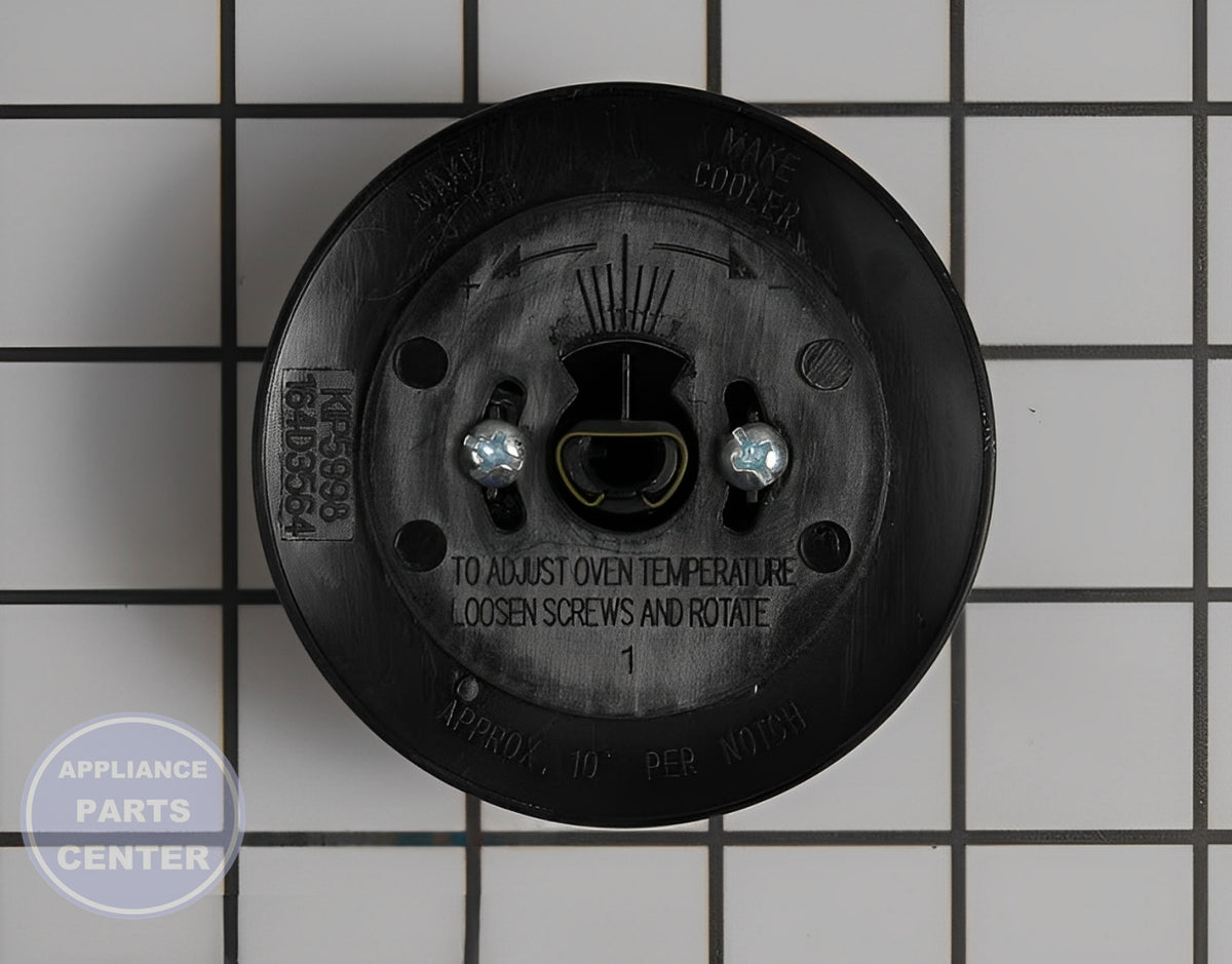 GE OVEN THERMOSTAT KNOB ASSEMBLY WB03K10185 - Side view with precise measurements