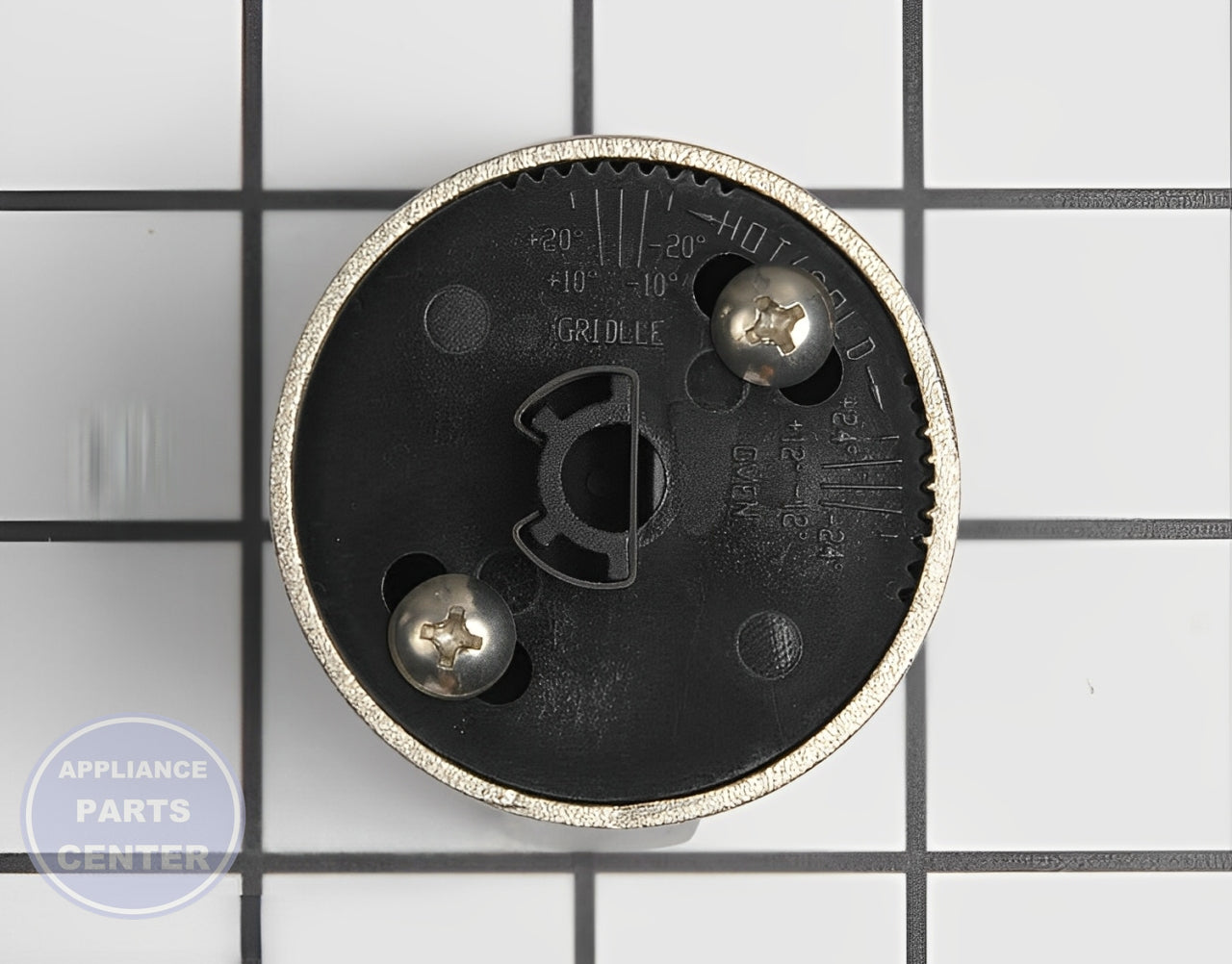 Thermostat Knob WB03K10220 - Detailed view of precise temperature control details