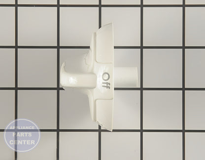RANGE THERMOSTAT KNOB - WHITE WB03K10244 - Detailed view of temperature adjustment functionality