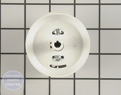 RANGE THERMOSTAT KNOB - WHITE WB03K10244 - Side view with standard size specifications