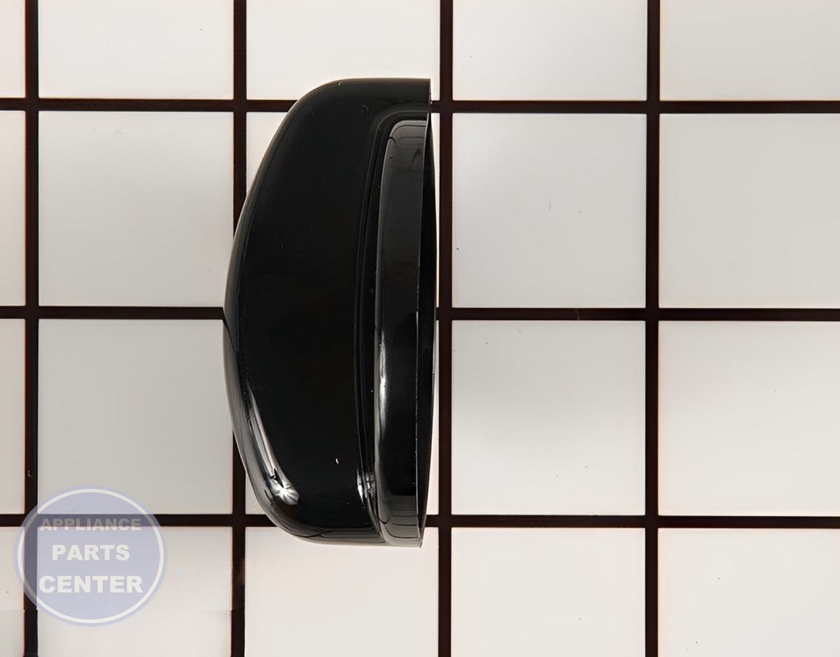 GE OVEN BLACK BURNER KNOB WB03T10025 - Detailed view of durable materials and precise technical details