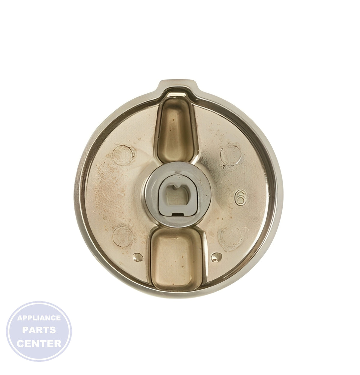 GE Oven Knob Assembly WB03T10337 - Detailed view of temperature control details