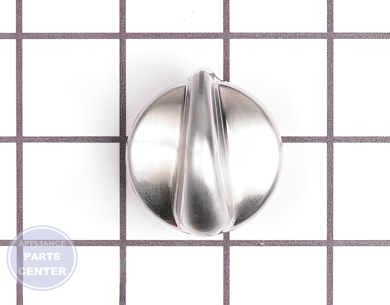 GE CHROME OVEN BURNER KNOB WB03X10316 - Main view showing chrome finish for GE [specific models]