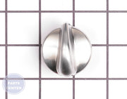 GE CHROME OVEN BURNER KNOB WB03X10316 - Main view showing chrome finish for GE [specific models]