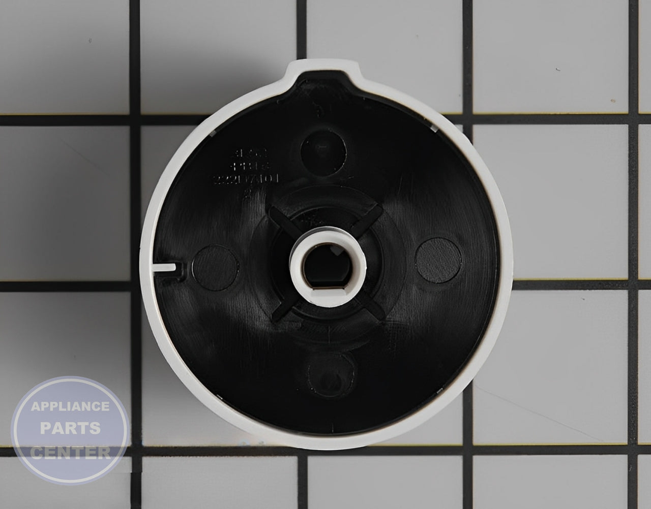 Knob WB03X20284 - Side view with diameter measurement