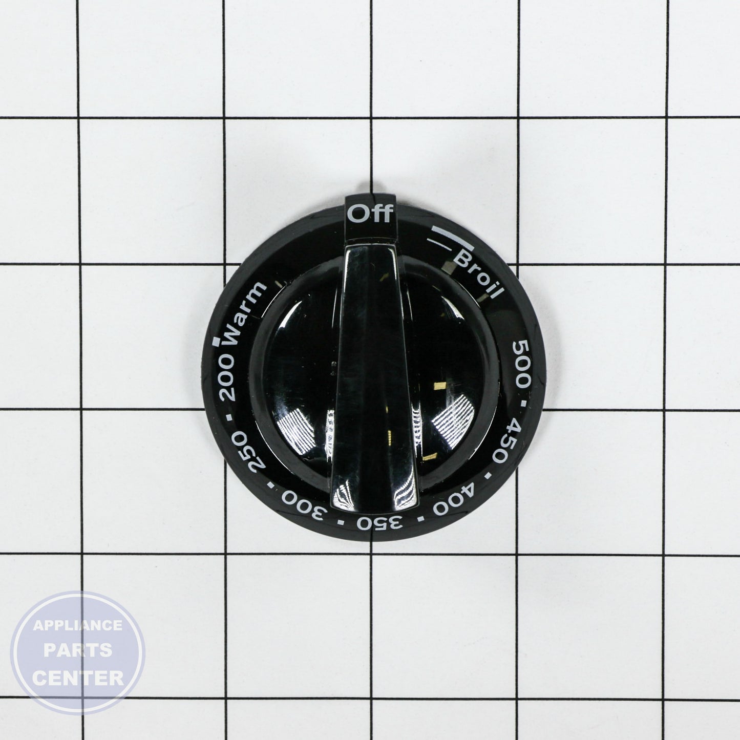 GEH RANGE THERMOSTAT KNOB - BLACK WB03X21367 - Main view showing precise temperature control for GEH models