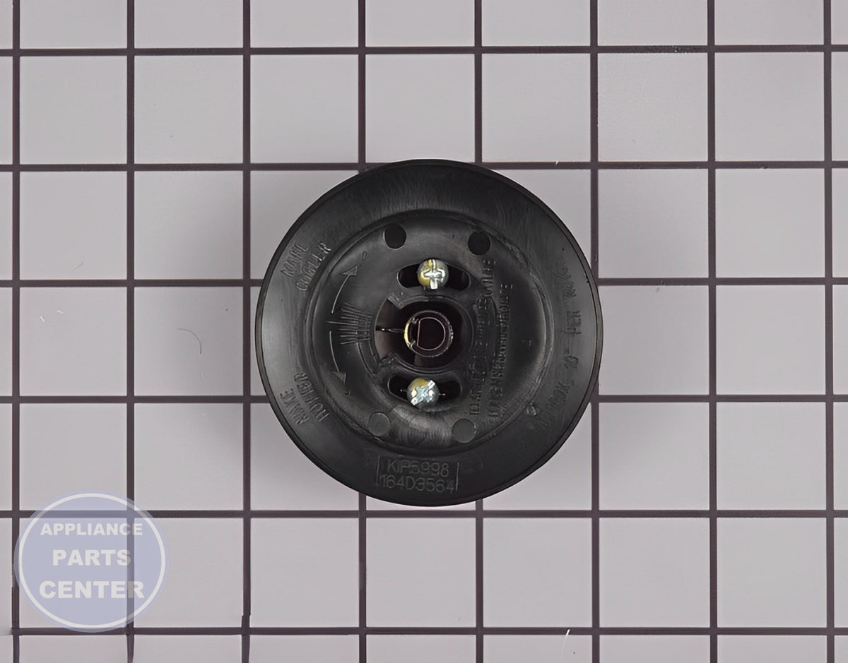 GE OVEN THERMOSTAT KNOB ASSEMBLY WB03X22503 - Side view with precise specs for installation