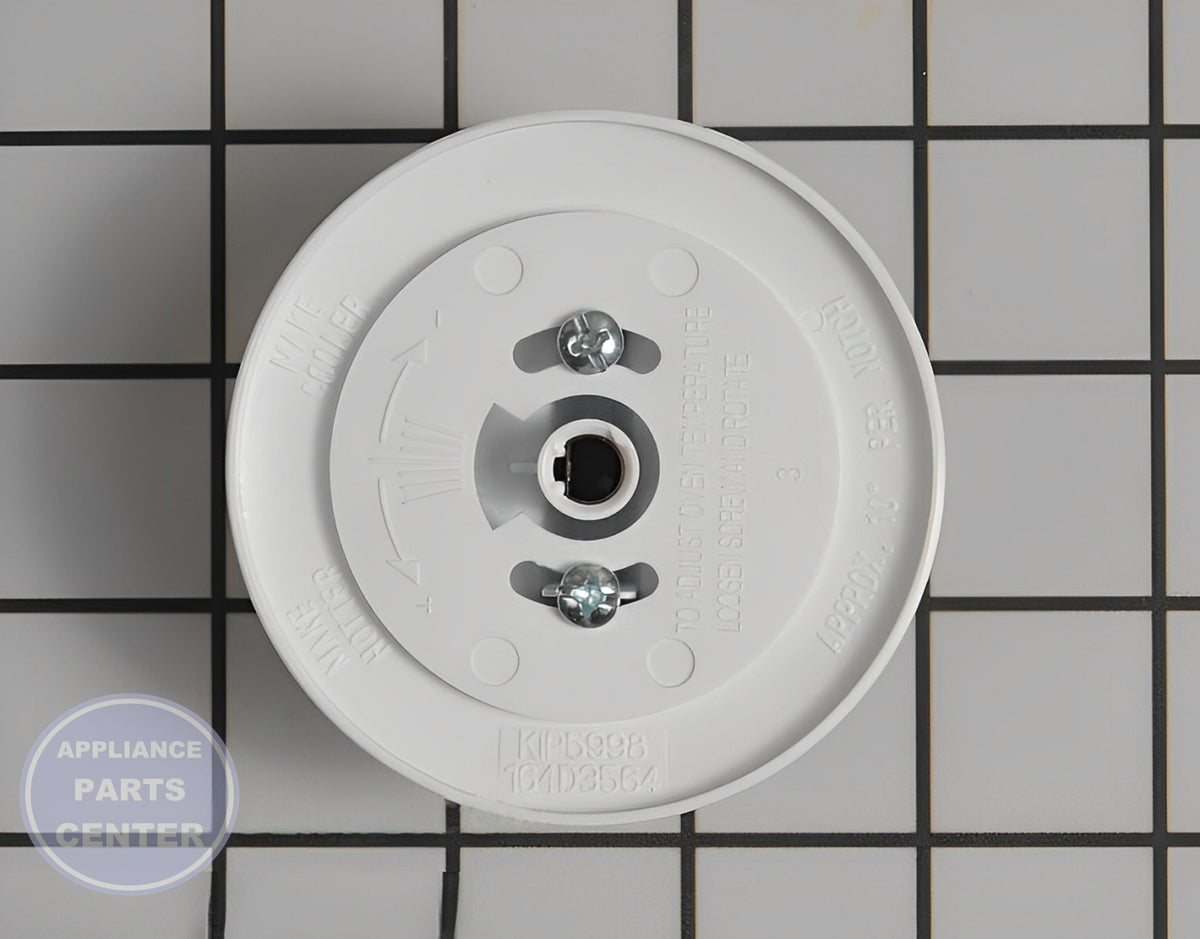 GE OVEN THERMOSTAT KNOB WB03X22562 - Side view with precise measurements