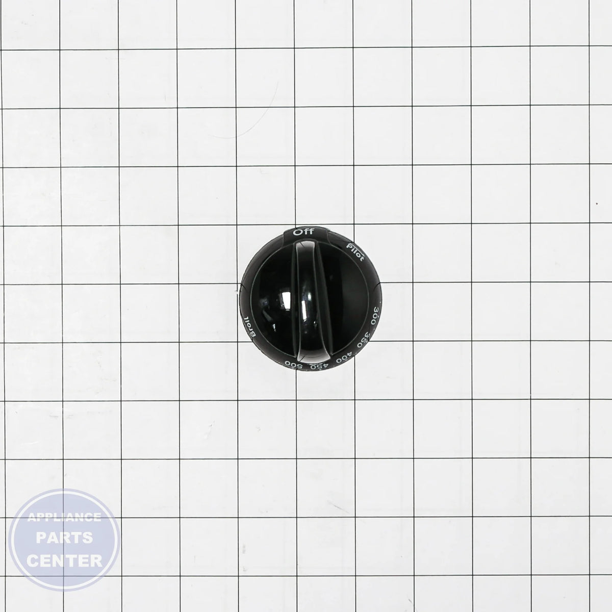 RANGE THERMOSTAT KNOB - BLACK WB03X22822 - Side view with precise measurements for compatibility