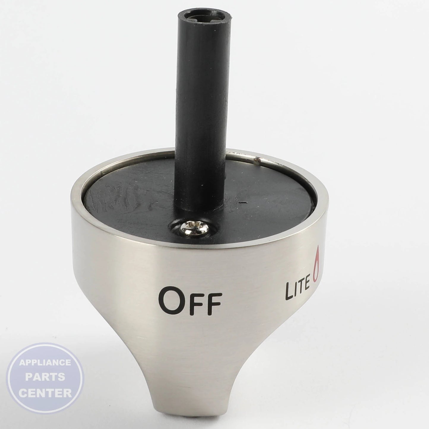 RANGE KNOB - STAINLESS STEEL WB03X23083 - Detailed view of durable stainless steel material