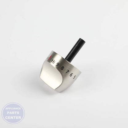 RANGE KNOB - STAINLESS STEEL WB03X23083 - Side view with stainless steel construction