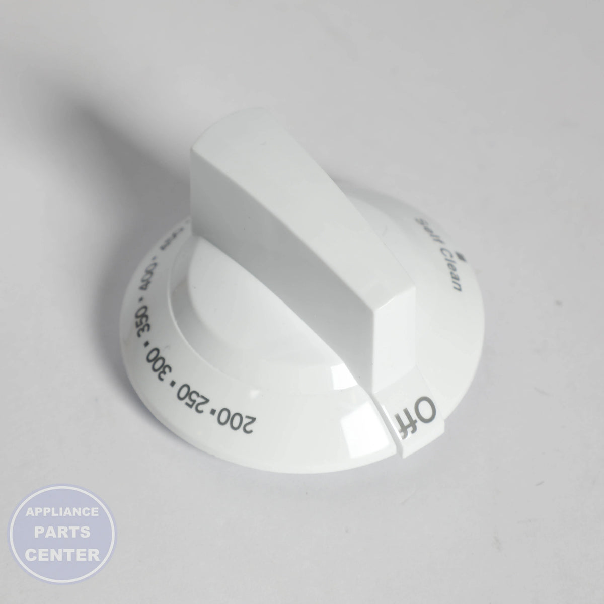 RANGE THERMOSTAT KNOB - WHITE WB03X23606 - Side view with precise measurements