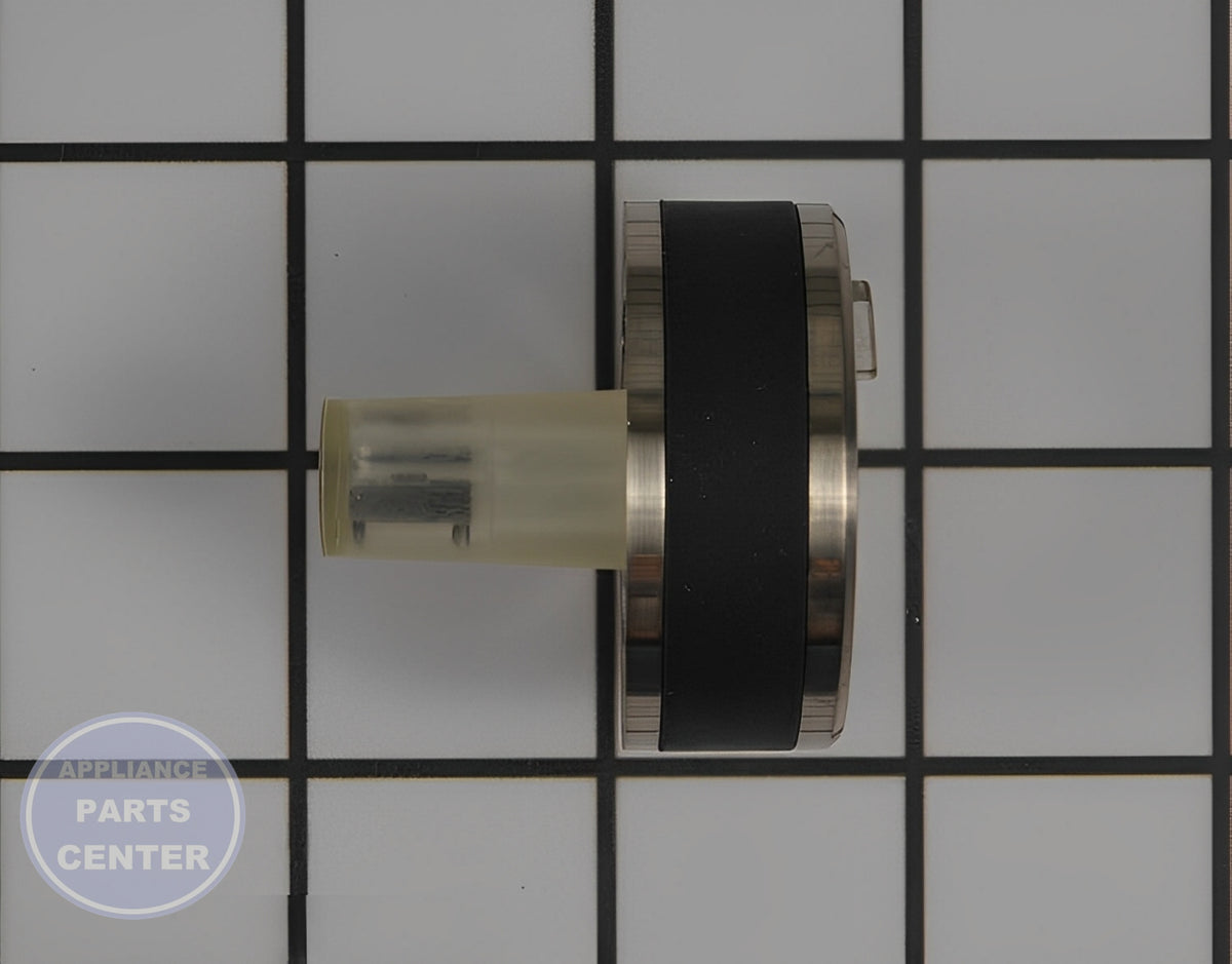 GE OVEN BURNER KNOB WB03X24360 - Side view with exact measurements
