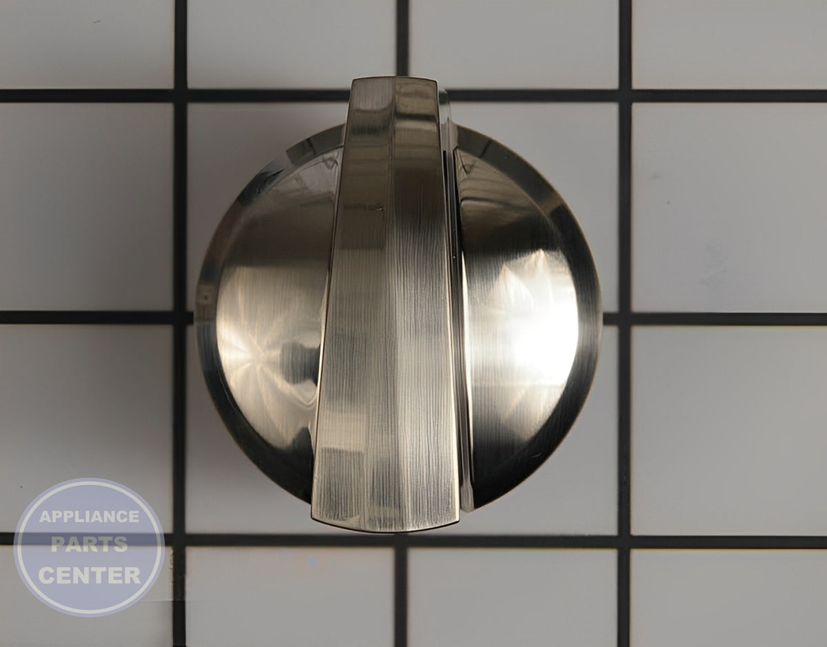 GE OVEN STAINLESS STEEL BURNER KNOB WB03X25796 - Main view showing precise control for GEN models