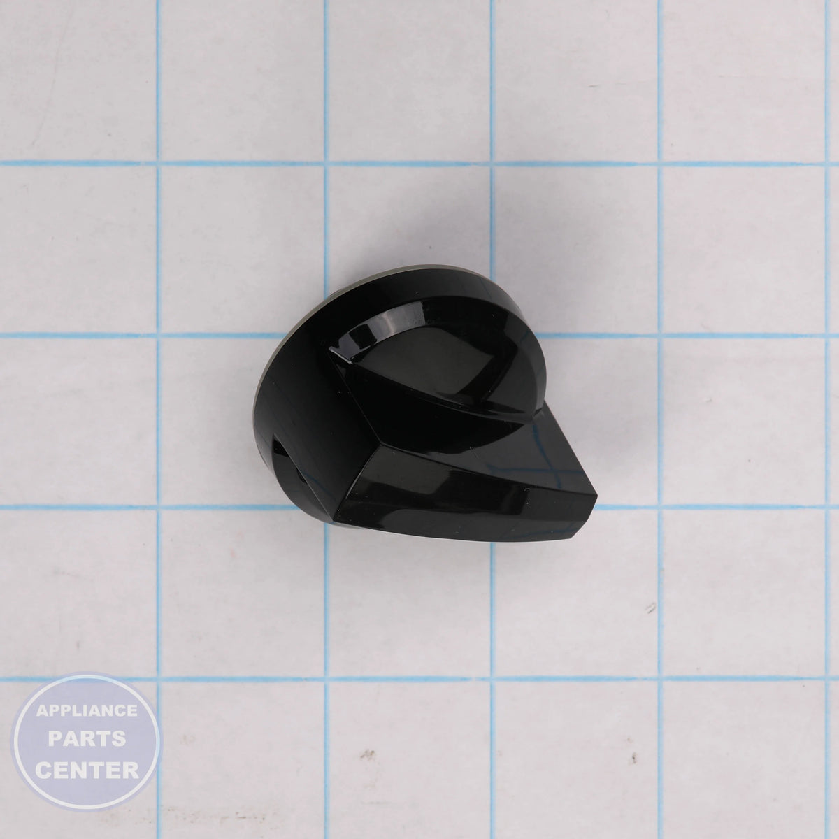 KNOB ASM (BK) WB03X25797 - Side view with durable construction and exact measurements