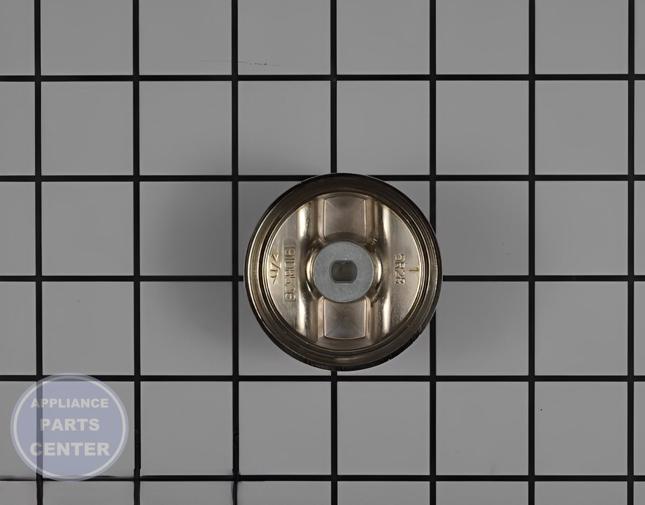 GE OVEN STAINLESS INFINITE CONTROL KNOB WB03X34871 - Side view with stainless steel construction