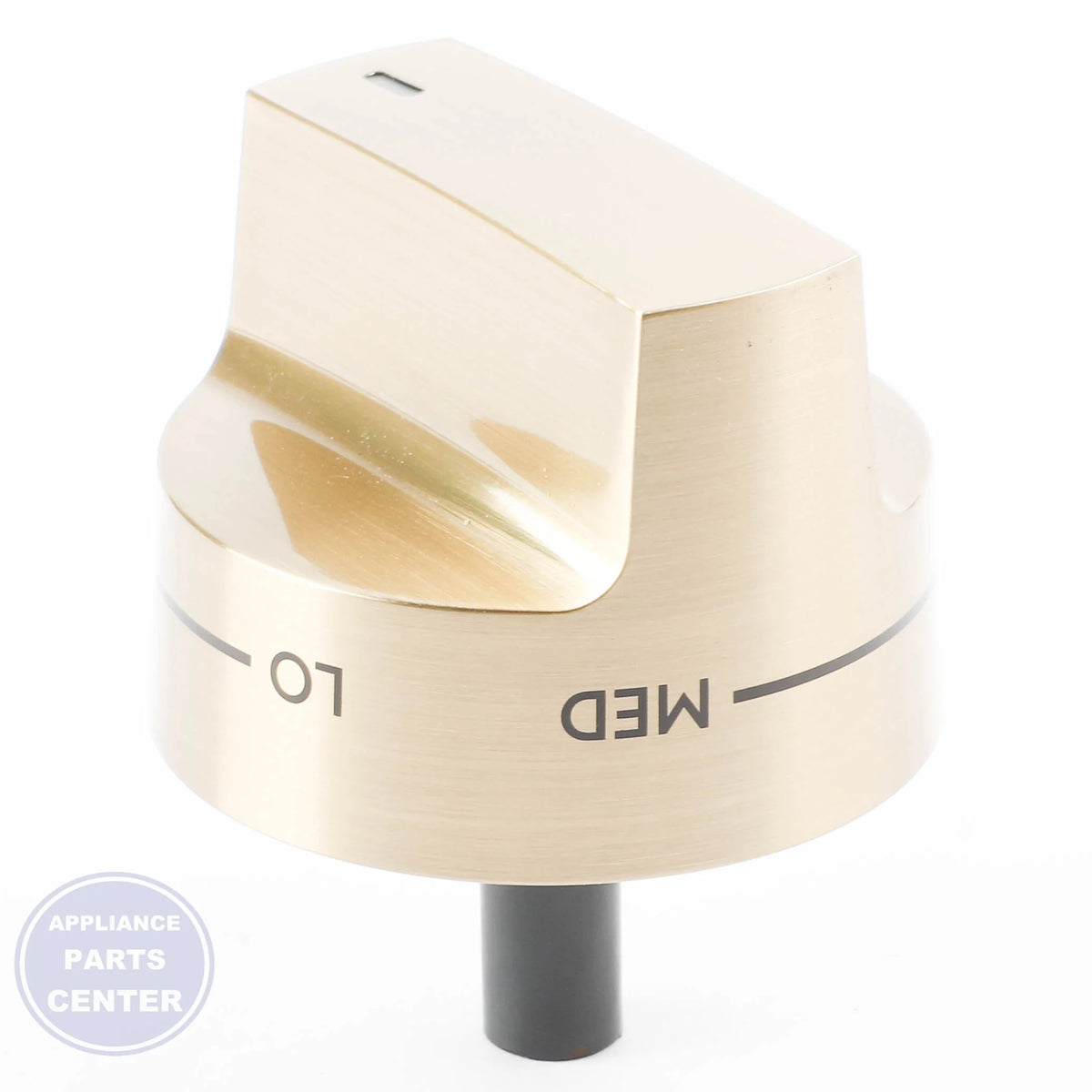 BRUSHED BRASS KNOB ASM WB03X46000 - Detailed view of precise control dial
