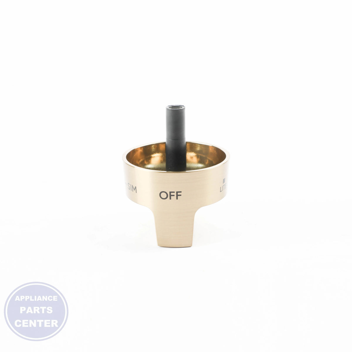 BRUSHED BRASS KNOB ASM WB03X46000 - Side view with durable construction