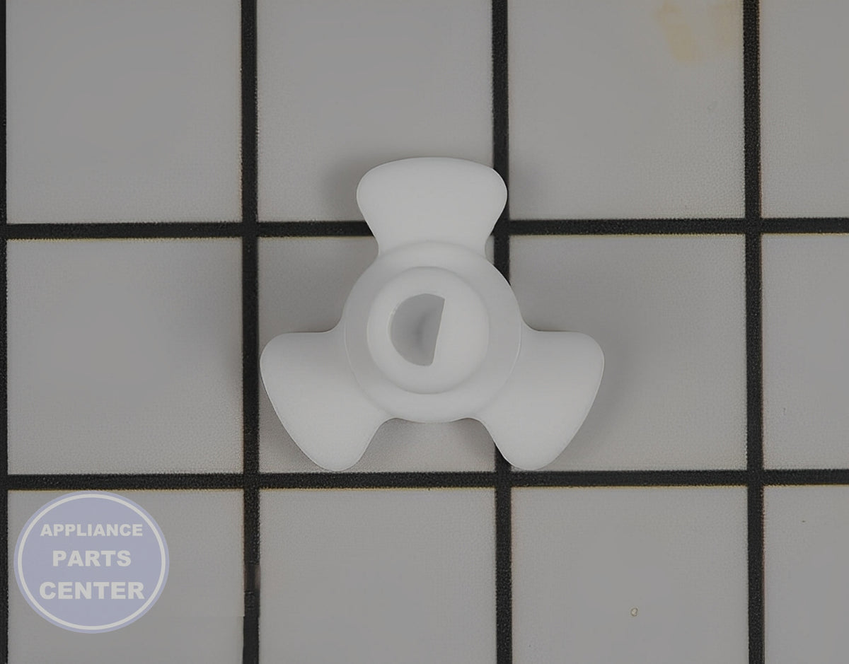 Glass Tray Drive Coupling WB06X10925 - Detailed view of glass tray support roller