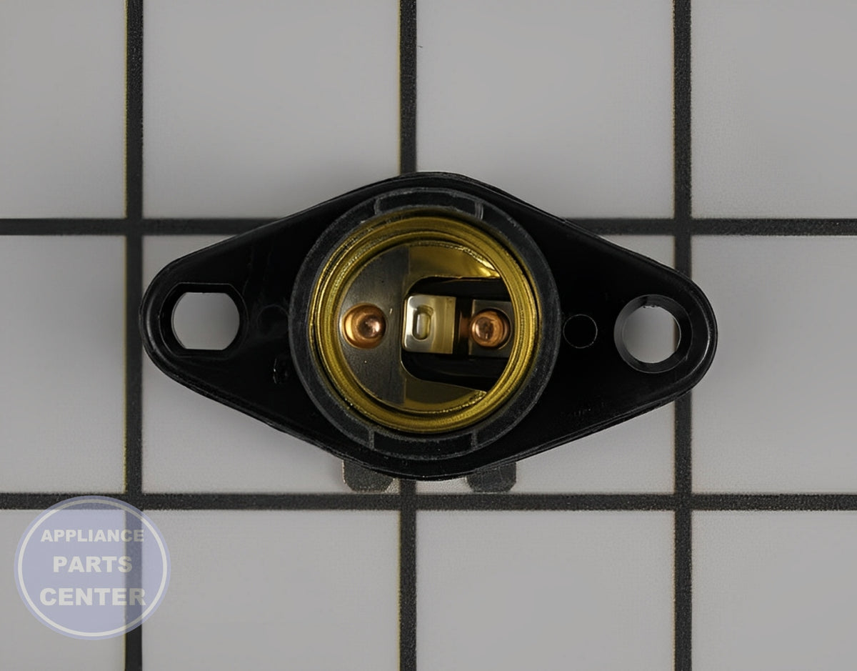 GE OVEN LAMP SOCKET WB06X10929 - Side view with standard specifications