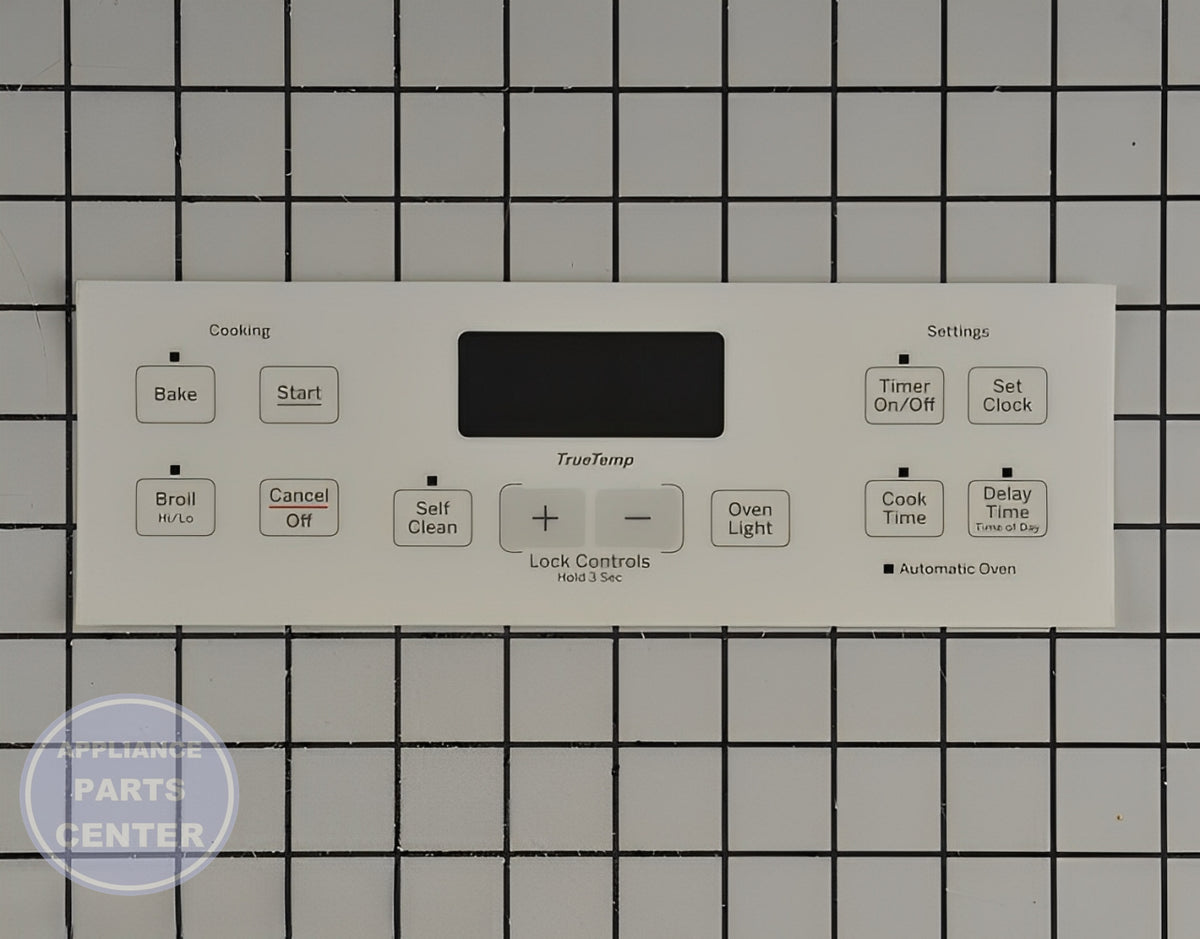 GE OVEN OVERLAY WB07X24623 - Main view showing touchpad for specific models