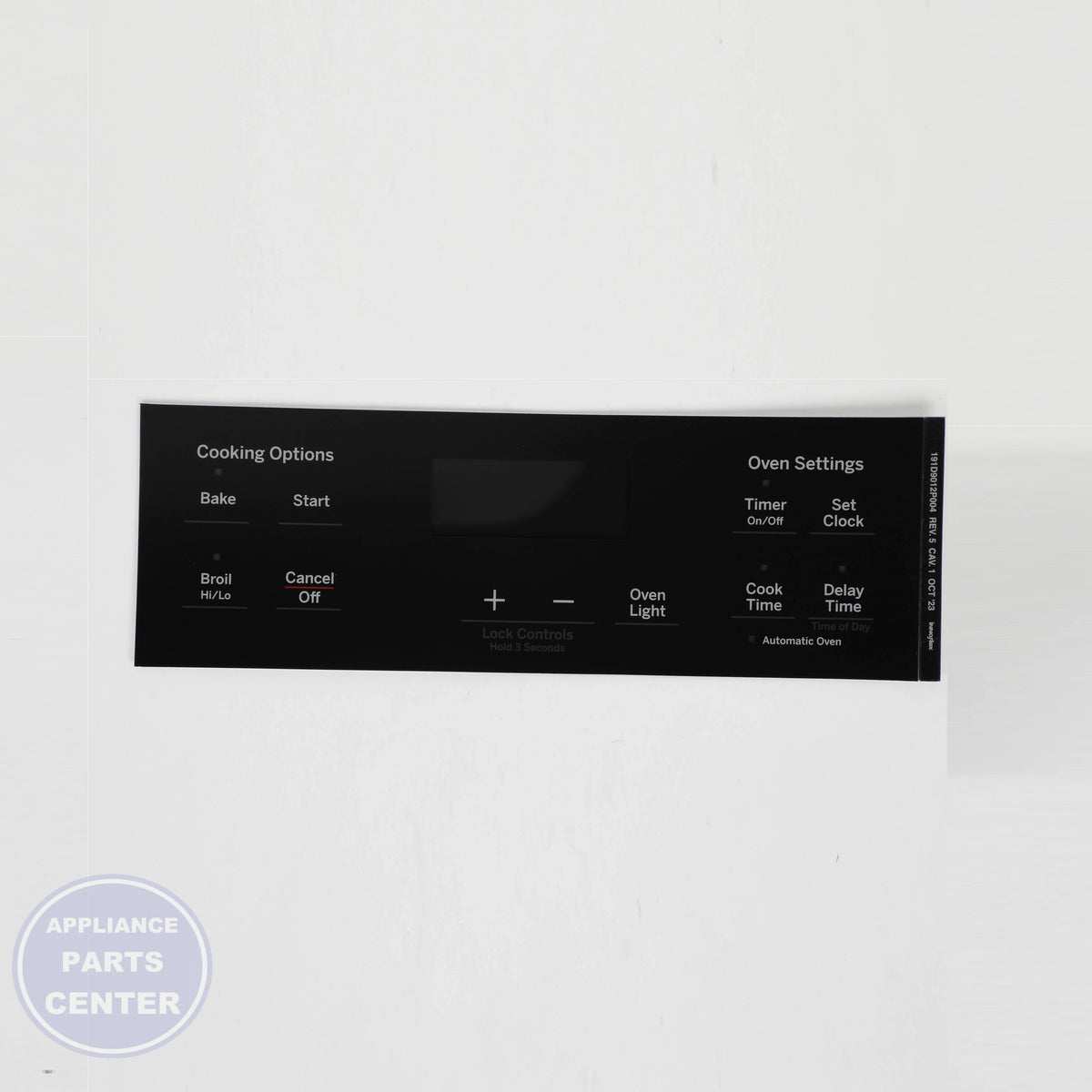 FACEPLATE GRAPHICS (BK) WB07X26634 - Detailed view of the black design