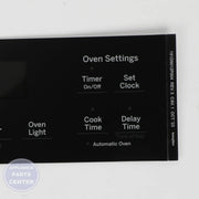 GEH FACEPLATE GRAPHICS (BK) WB07X26634 - Main view showing sleek black design for GEH models