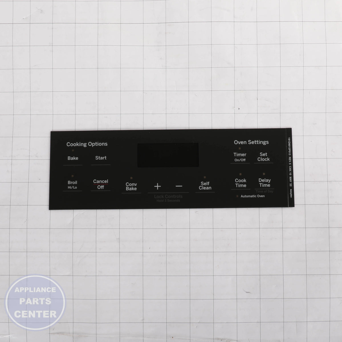FACEPLATE GRAPHICS (GY) WB07X26740 - Detailed view of durable material construction