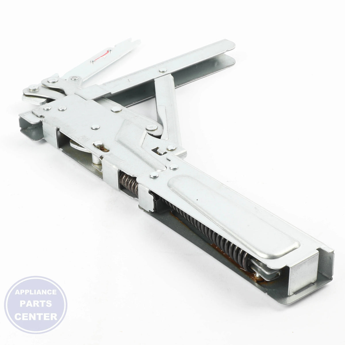 GEH HINGE ASM RH WB10X28782 - Main view showing precise door alignment for GEH Range/Stove/Oven models