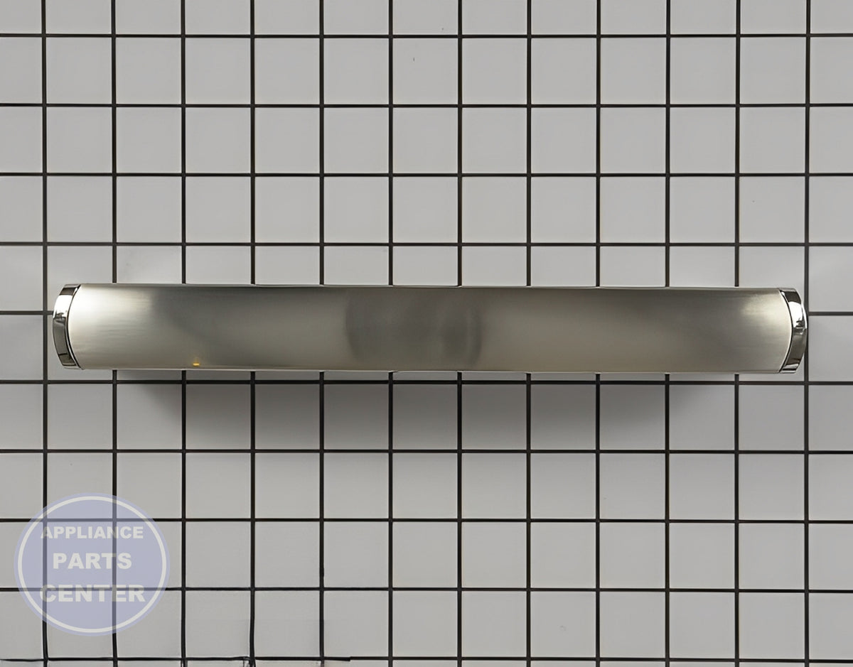 GE OVEN DOOR HANDLE WB15X21101 - Side view with precise measurements