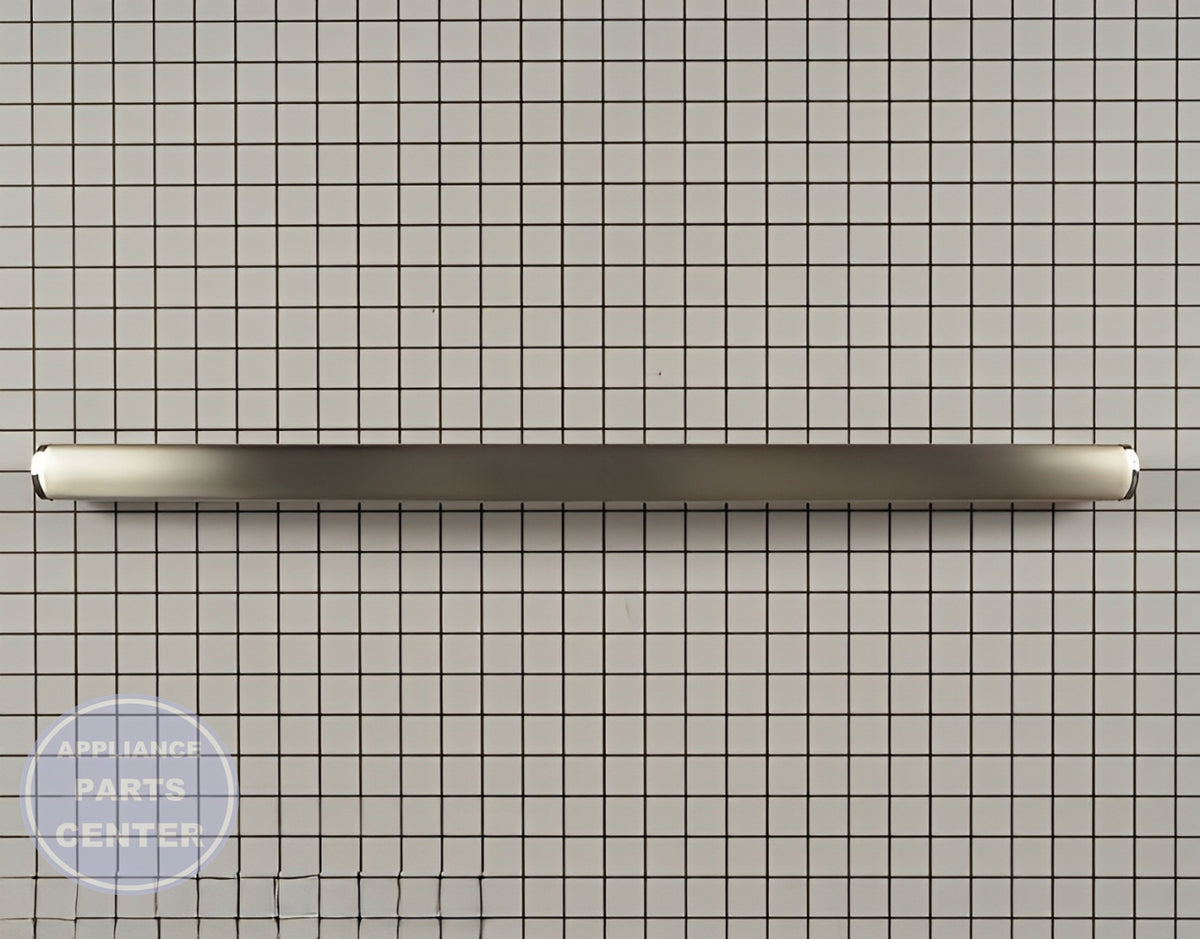 GE OVEN HANDLE AND ENDCAP ASSEMBLY WB15X27280 - Main view showing sleek design for GE Range models