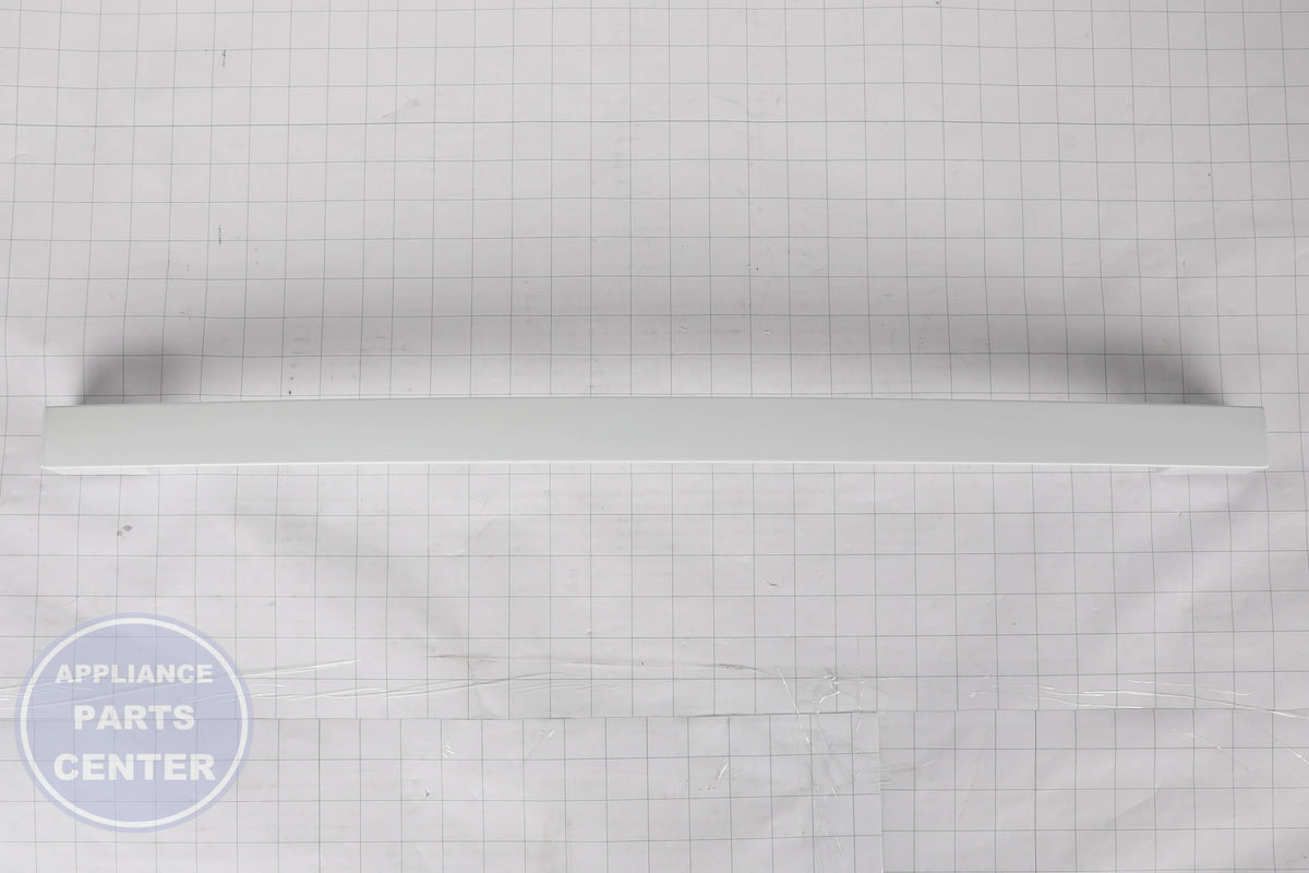 WHITE HANDLE AND ENDCAP WB15X35075 - Side view with sturdy design and dimensions
