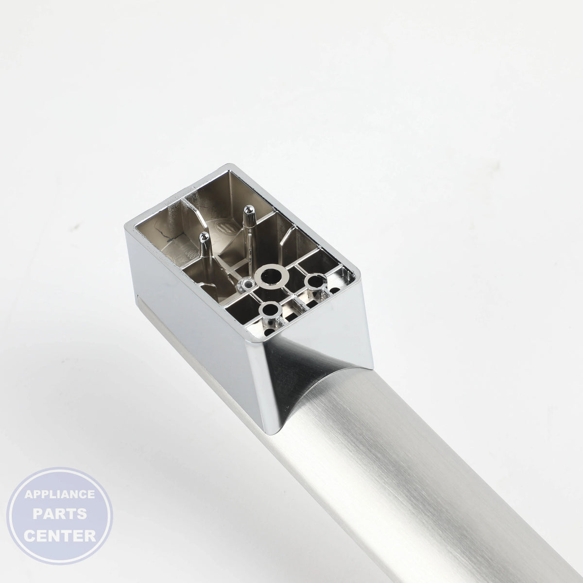 HANDLE AND ENDCAP ASM (SS) WB15X42631 - Detailed view of stainless steel construction