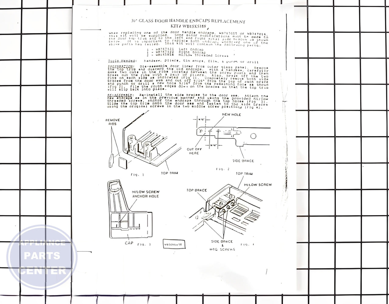 END CAP KIT WB15X5189 - Detailed view of sturdy handle