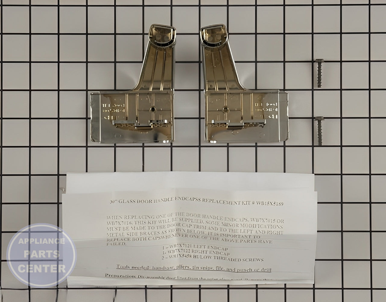 END CAP KIT WB15X5189 - Side view with precise measurements