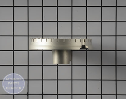Surface Burner Base WB16X24722 - Detailed view of gas burner and control valve assembly