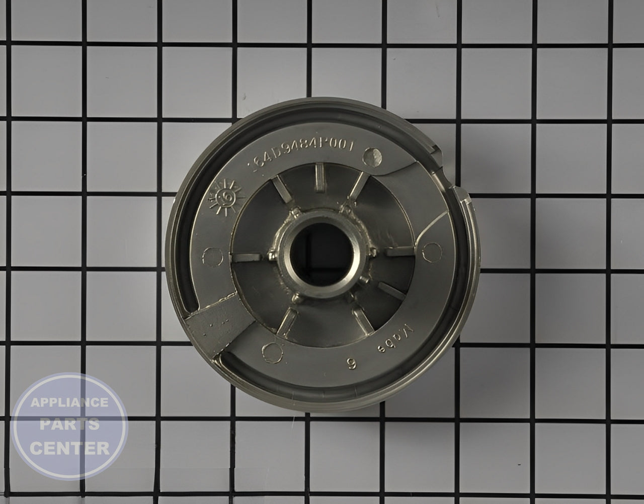 Surface Burner Base WB16X24722 - Side view with precise measurements for accurate fit