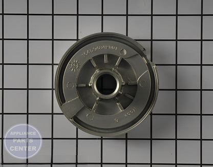 Surface Burner Base WB16X24722 - Side view with precise measurements for accurate fit