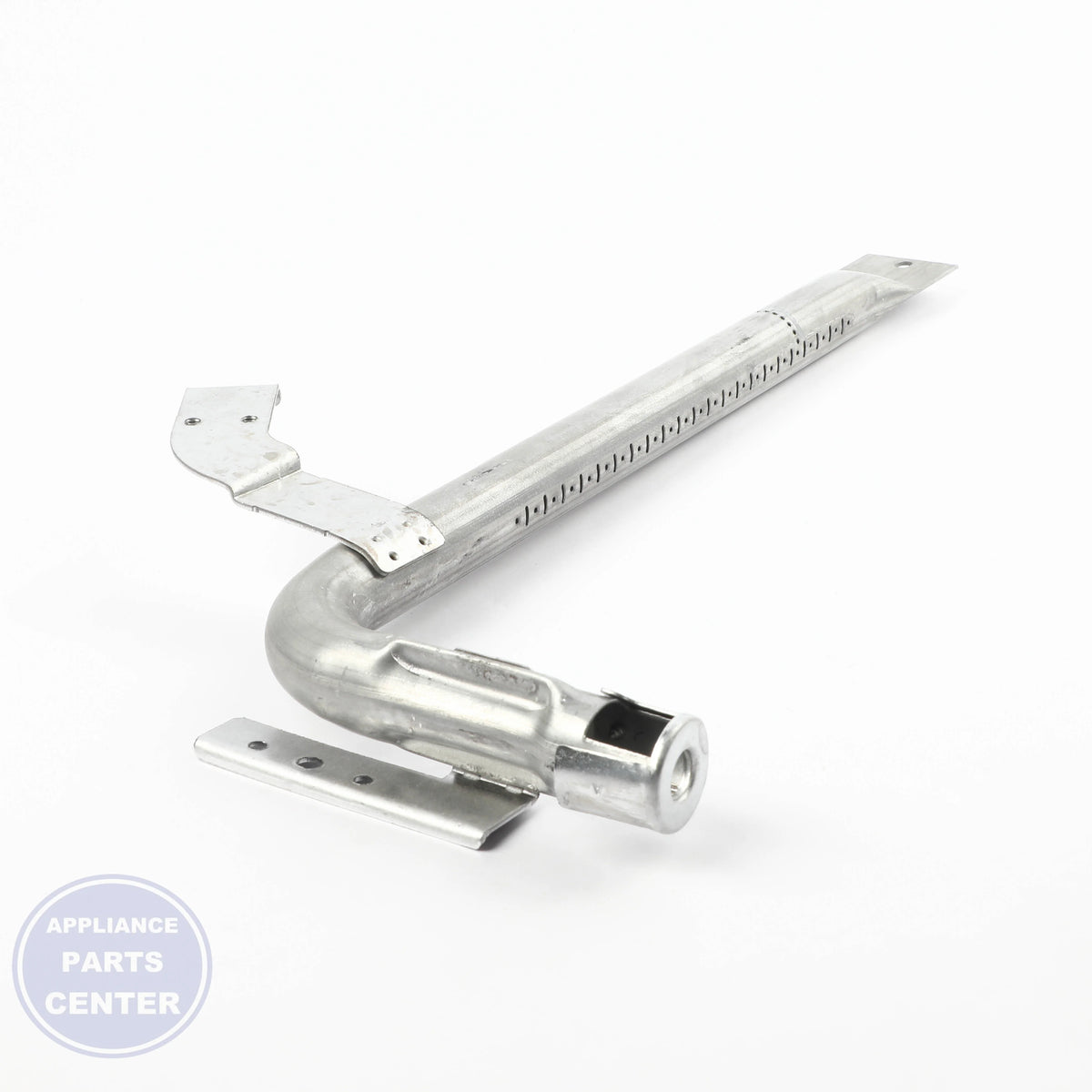 GEH GAS RANGE BAKE BURNER WB16X28249 - Installation in GEH range showing key mounting points