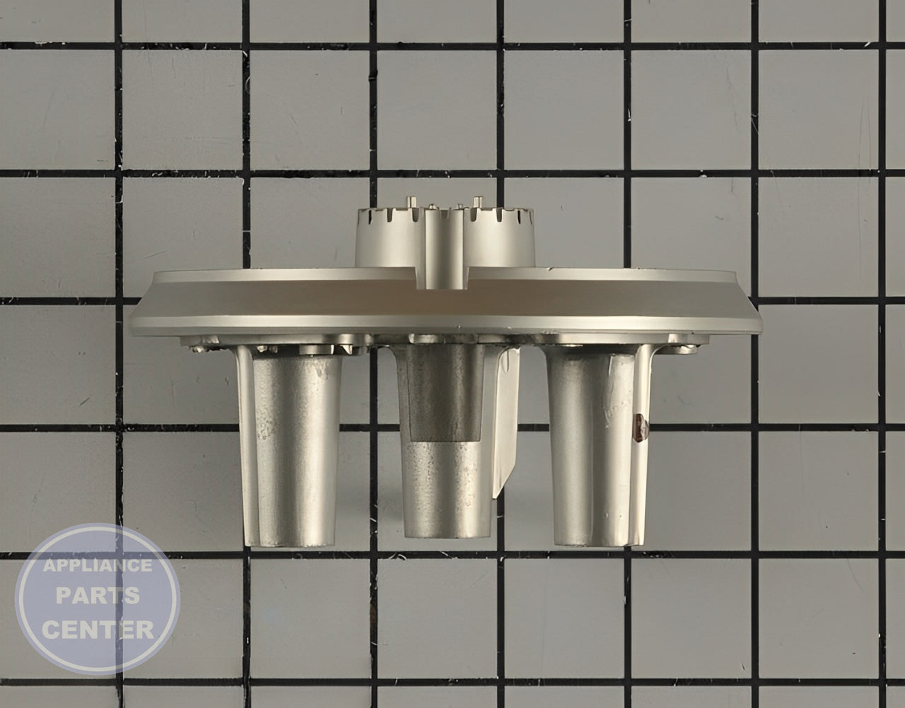 GE OVEN SURFACE BURNER BASE WB16X28656 - Detailed view of durable gas burner and control valve