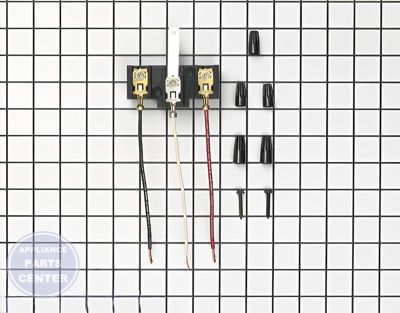 GE Terminal Block WB17X5095 - Main view showing secure wire connections for GE, Kenmore, Hotpoint, RCA, JC Penney models