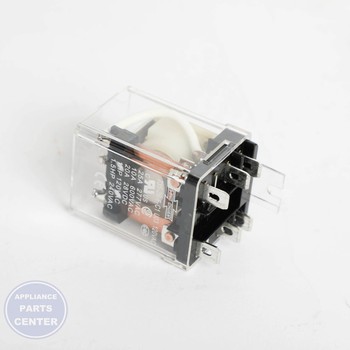 RELAY WB18T10352 - Side view with specific measurements