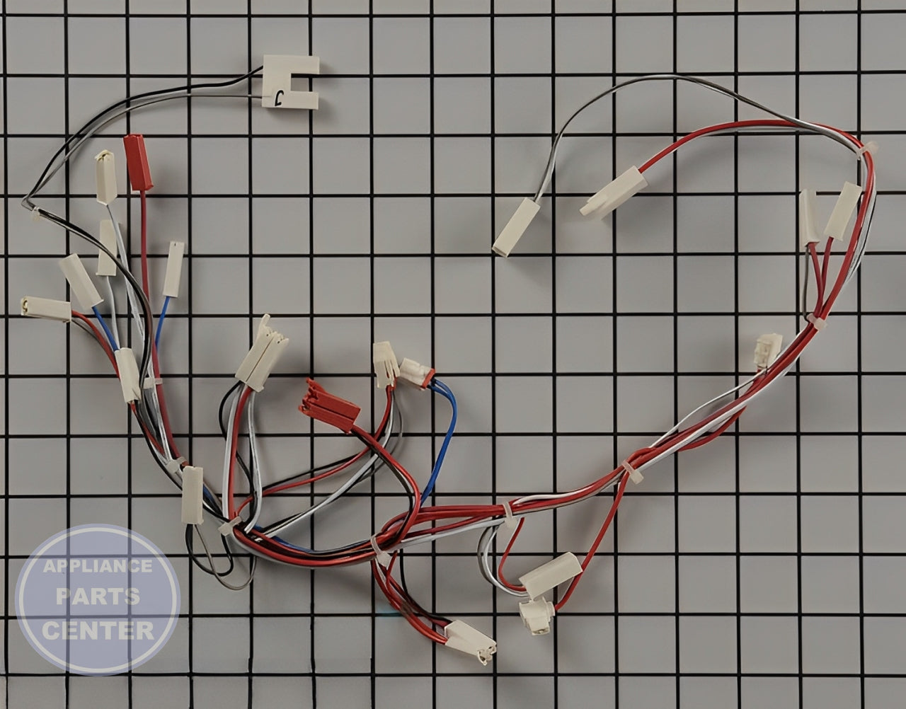 GE Microwave Wire Harness WB18X21016 - Main view showing durable Wire Connector for ABC123 XYZ456 models