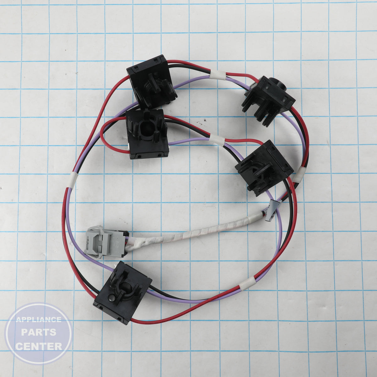 GEH HARNESS SWITCH WB18X27596 - Installation in GEH model displaying key mounting points